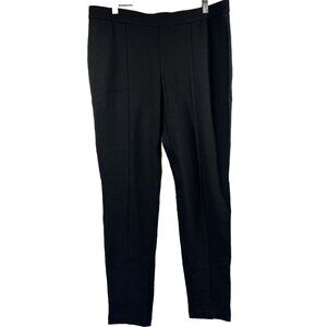 Chicos Women's Pants 2.5 or 14 Black Ponte Knit Stretch Pull On Ankle Skinny